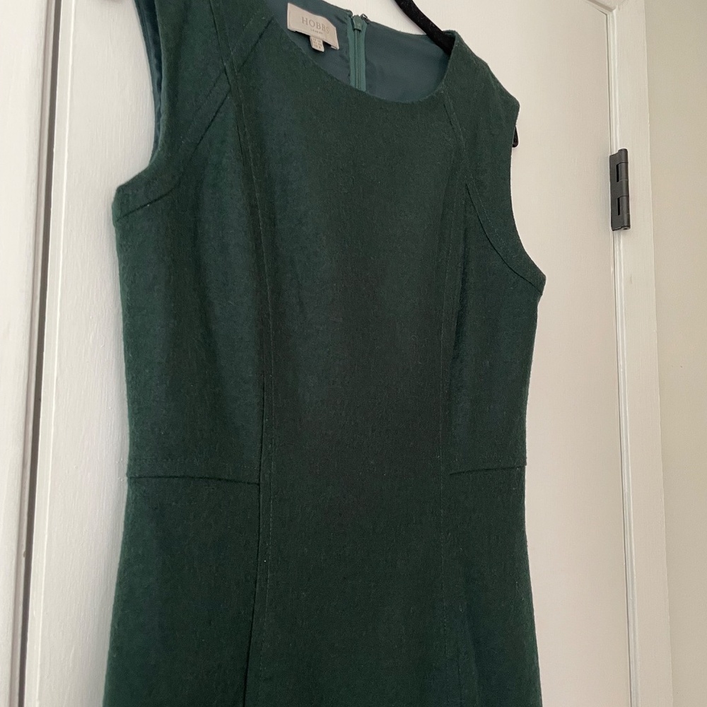 Hobbs London Felted Wool Seamed Tank Sleeveless Sheath Dress US 6